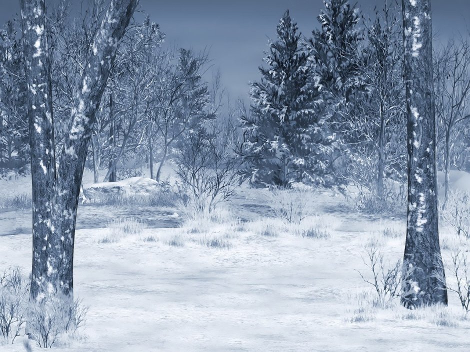 Фотофон зимний лес