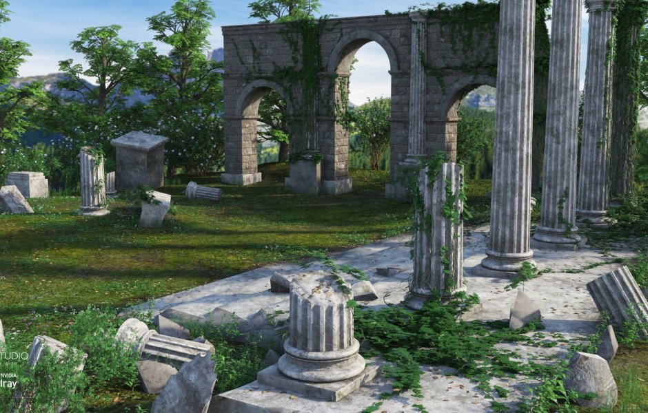 Руины Греция сад