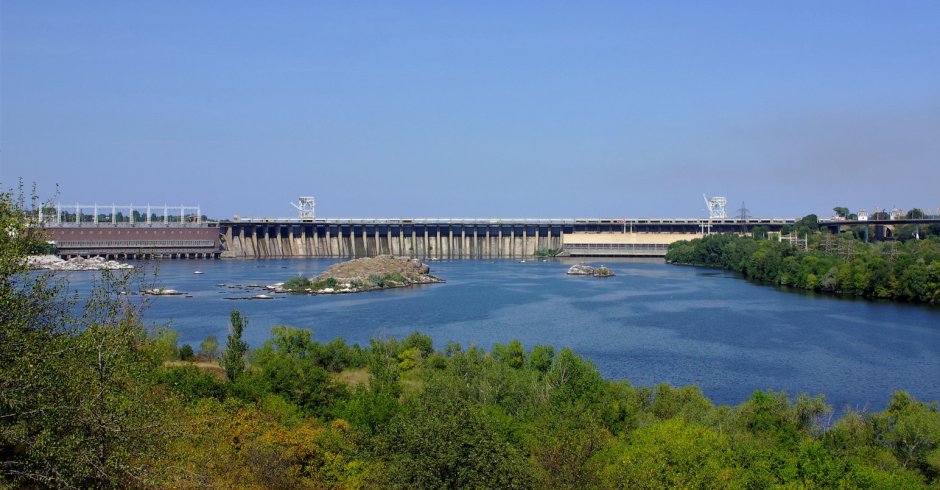 Запорожская ГЭС остров Хортица