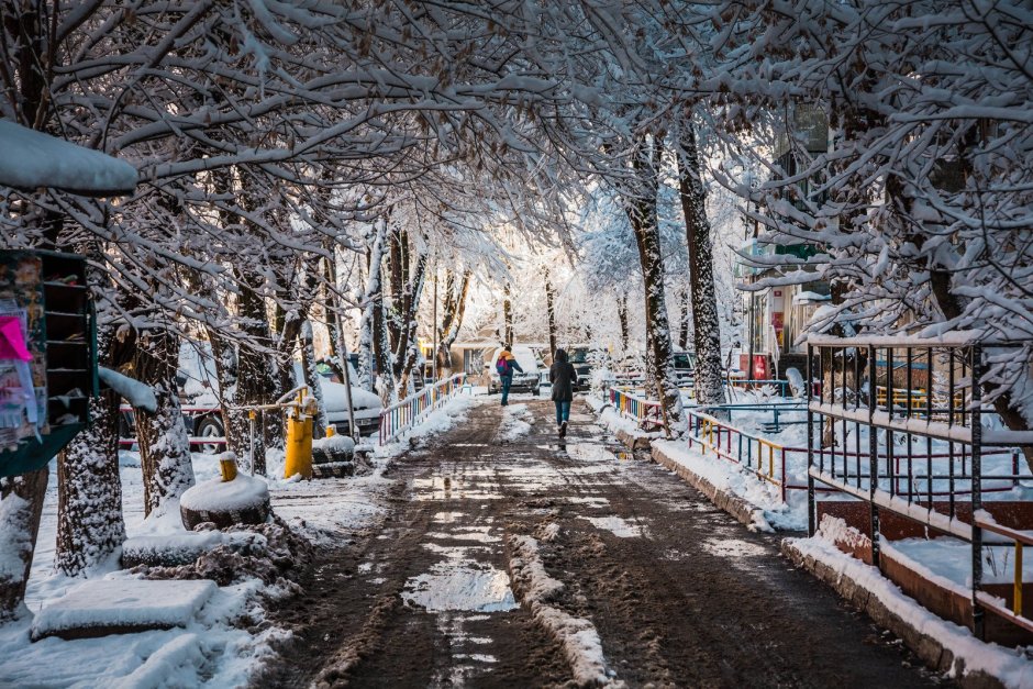 Алма-Ата город зимой