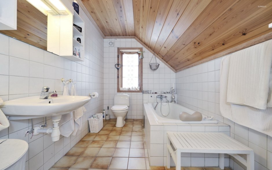 Отделка туалета в деревянном доме