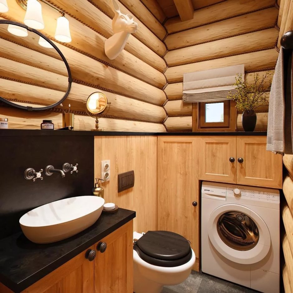 Плитка в ванную комнату в деревянном доме