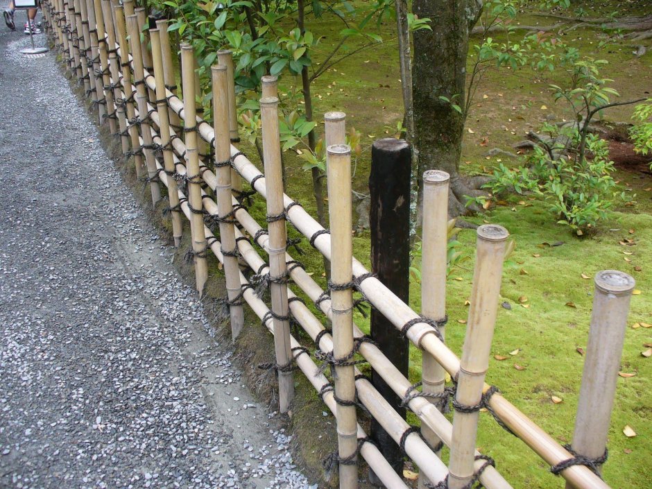 Японский сад заборчик бамбуковый