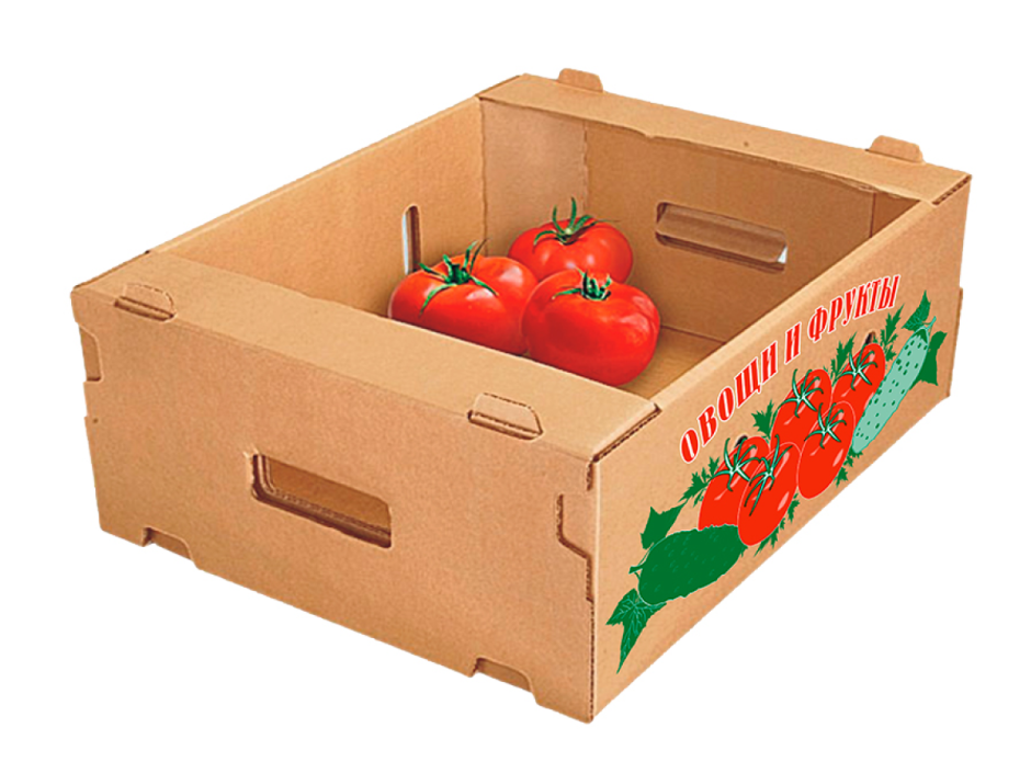 Ящик с фруктами вектор