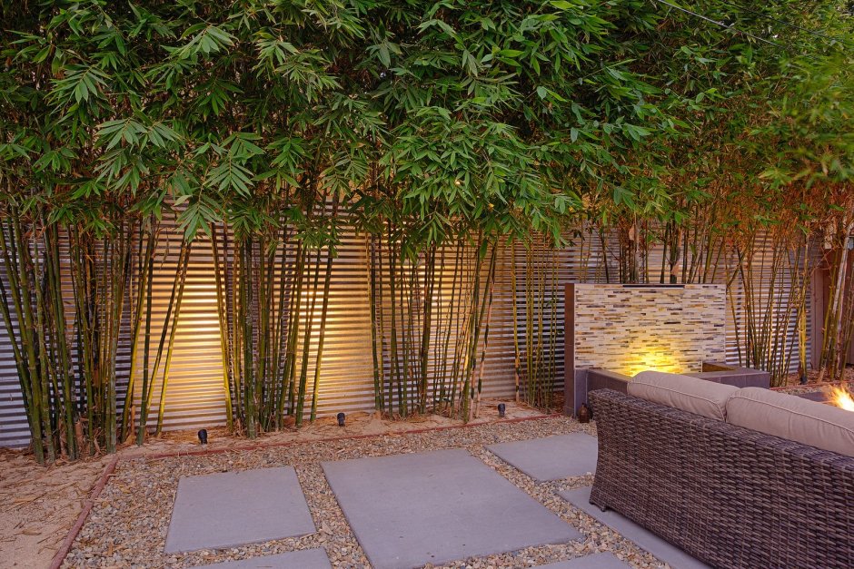 Забор из бамбуковых палочек