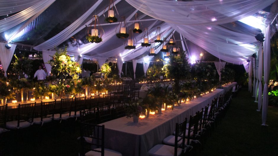 Подсветка шатра на свадьбу