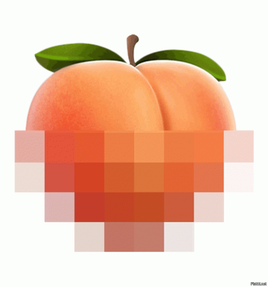 Персики на оранжевом фоне