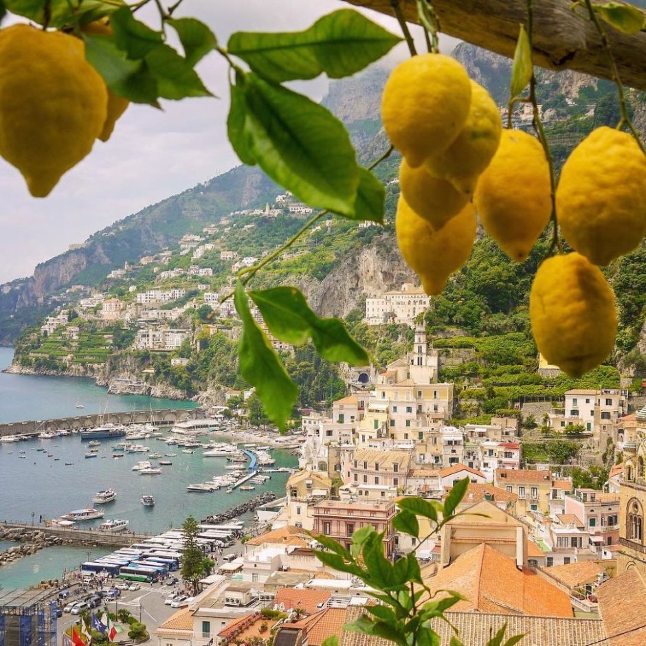 Лимонный город Позитано, Италия
