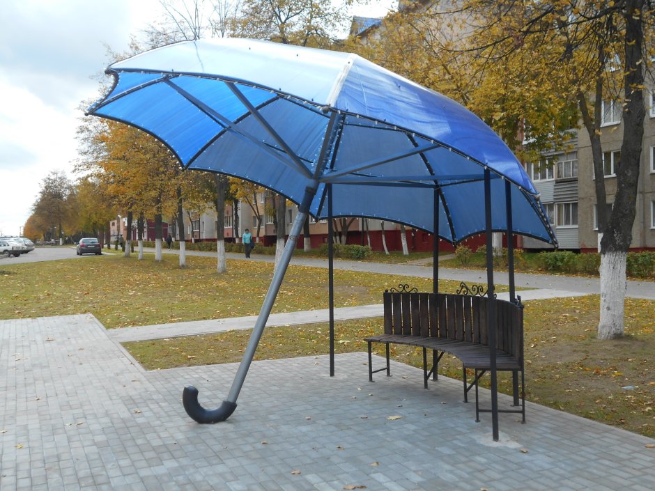Навес в форме зонта