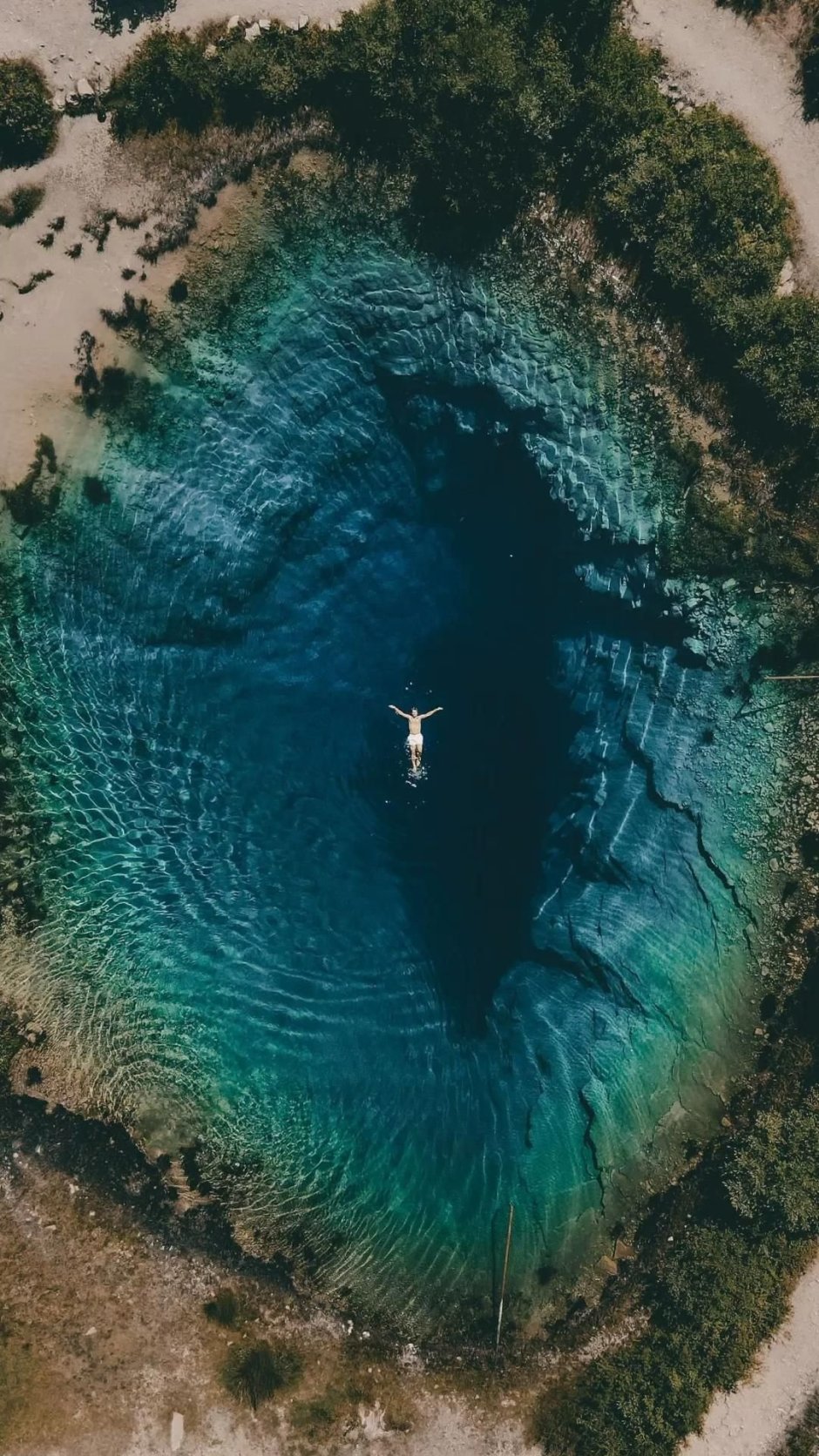 Озеро глаз дракона Хорватия глубина