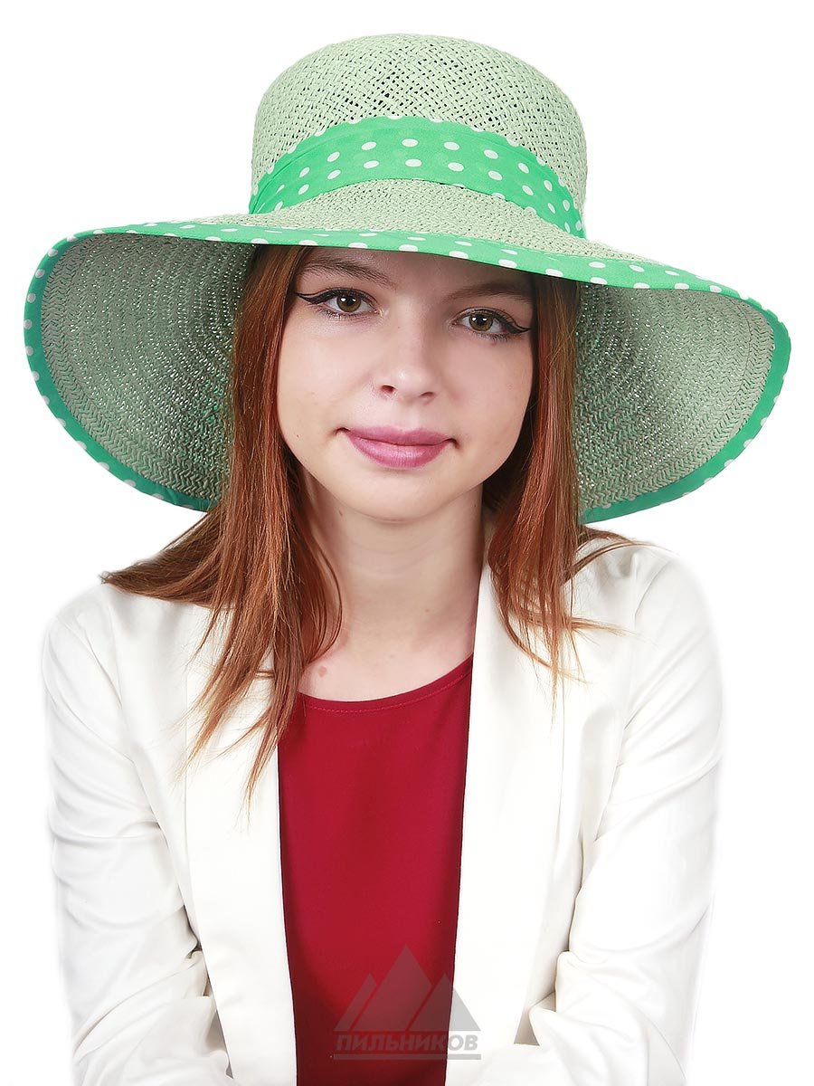 Шляпа с короткими полями женская соломенная
