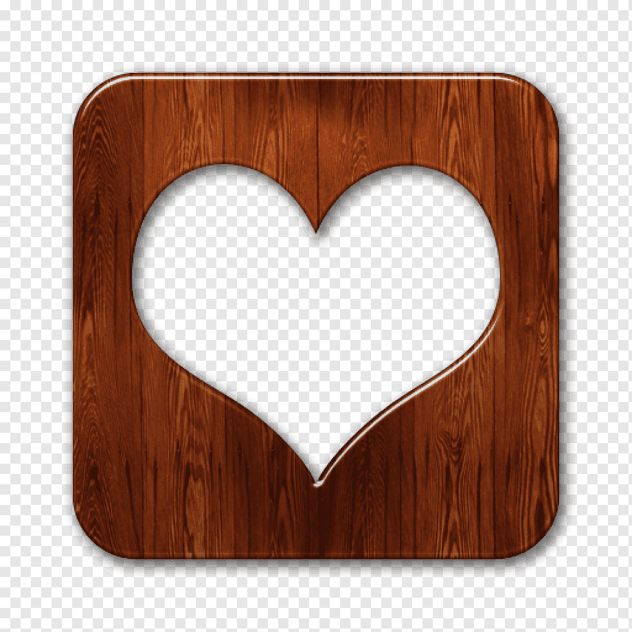Деревянные сердечки в рамке