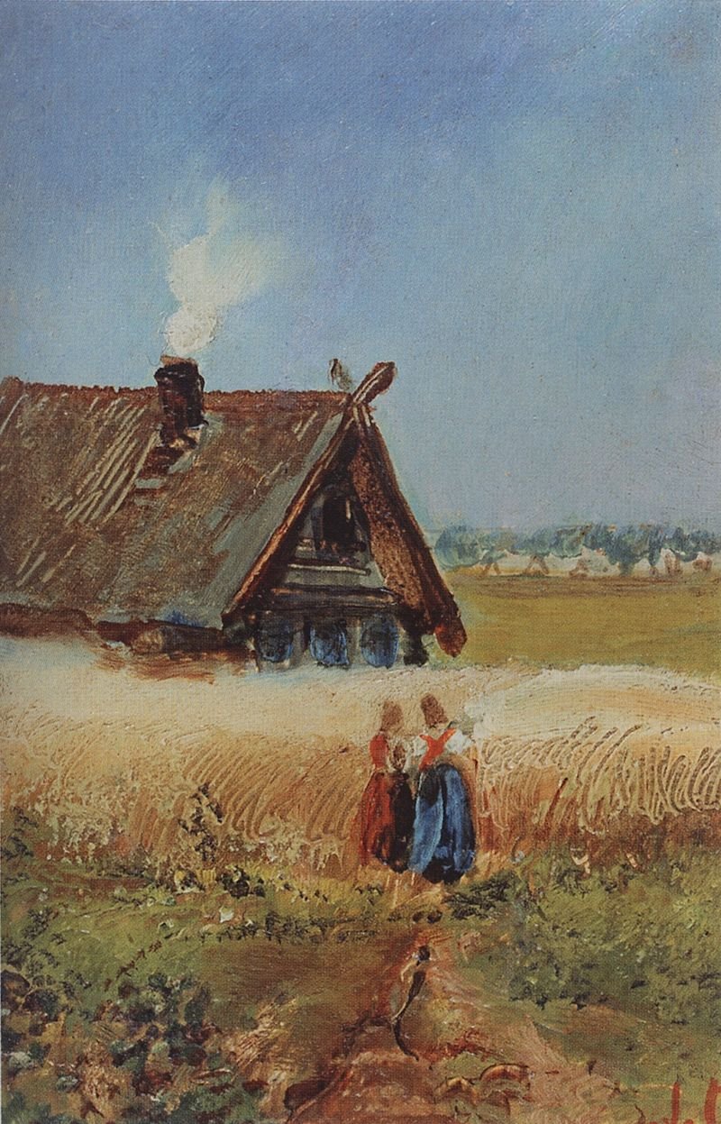 Саврасов Кутузовская изба картина