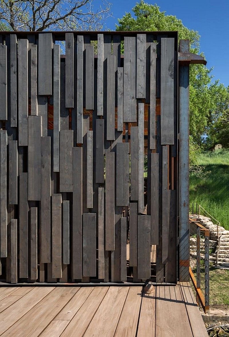Дизайнерский деревянный забор