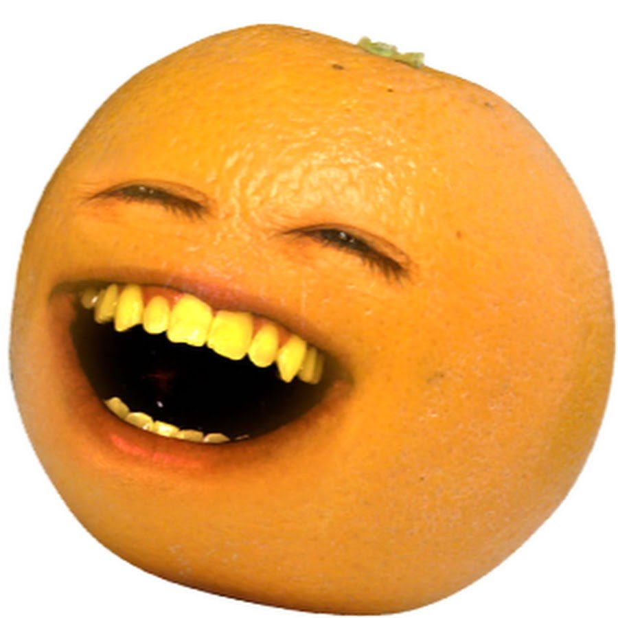 Апельсин с глазами и ртом