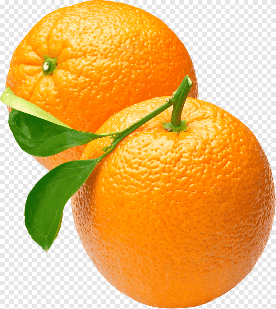 Апельсин на прозрачном фоне