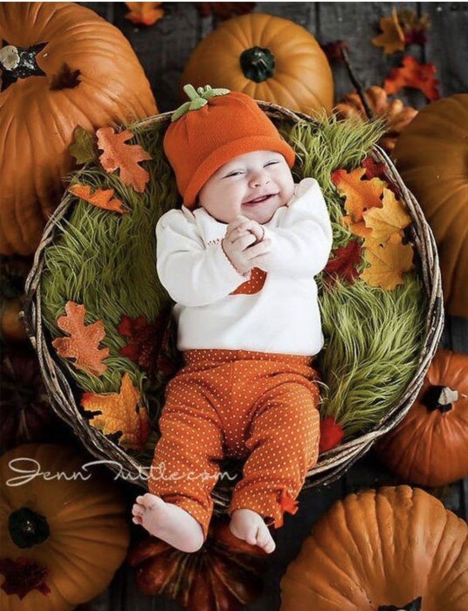 Осенняя фотосессия с младенцем