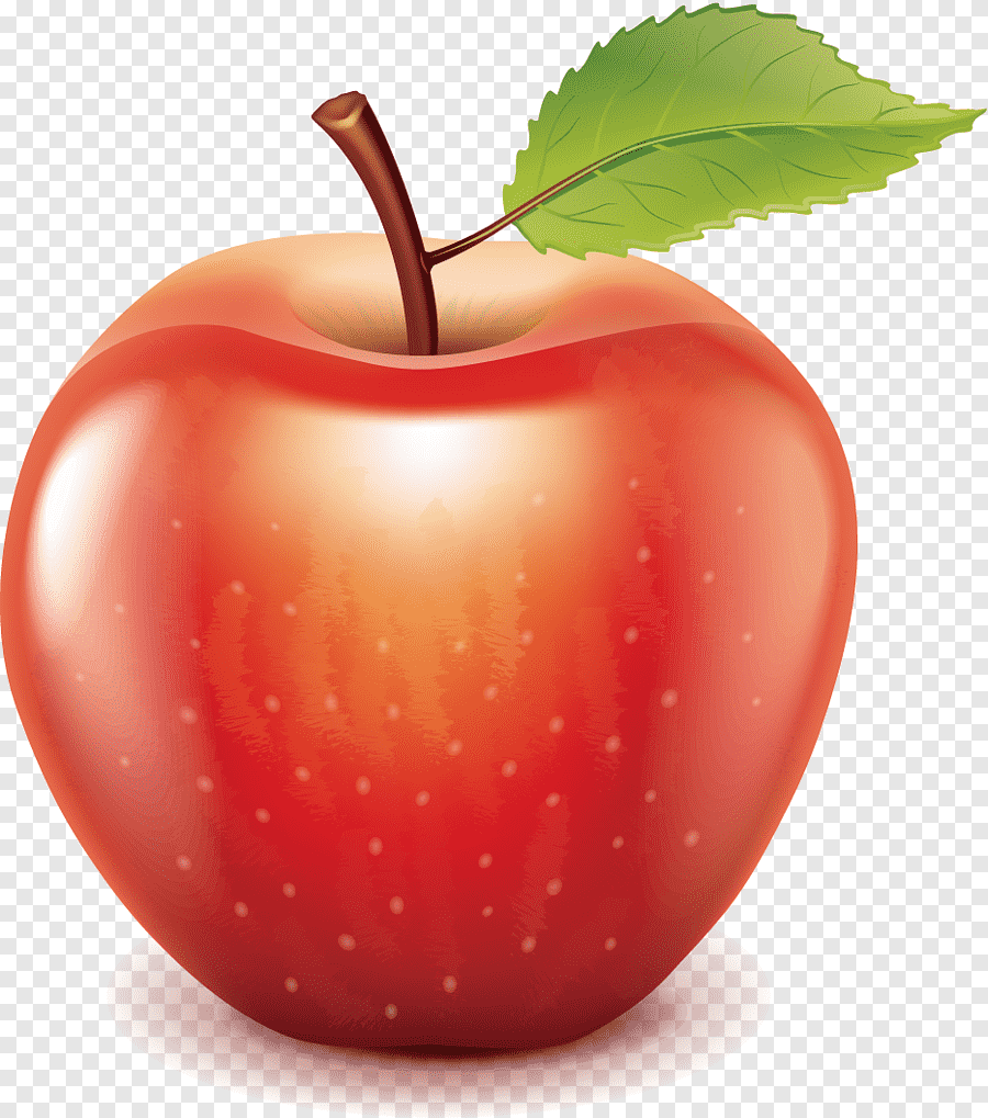 Яблоко на прозрачном фоне