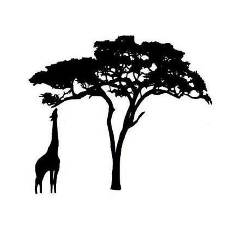 Африканское дерево силуэт