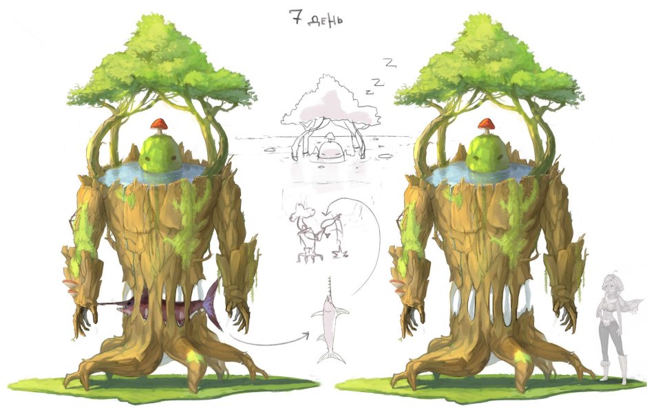 Дерево великан рисунок для детей
