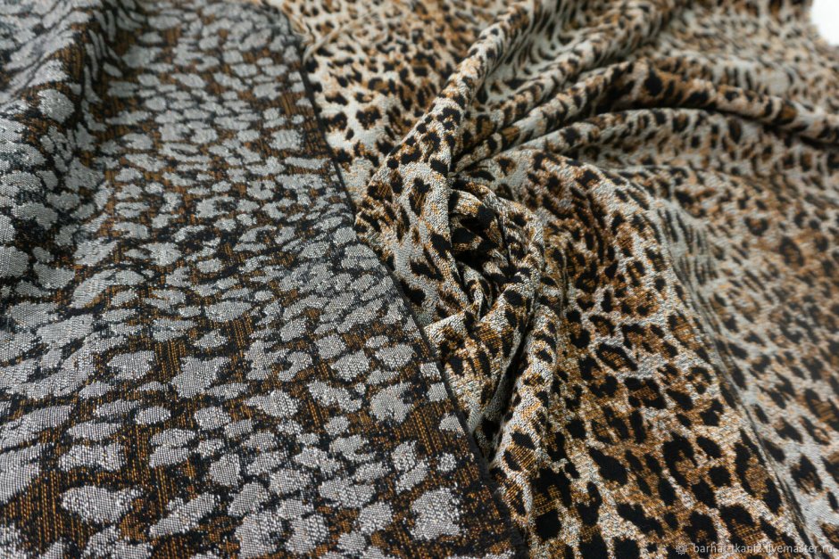 Жаккард леопард ткань