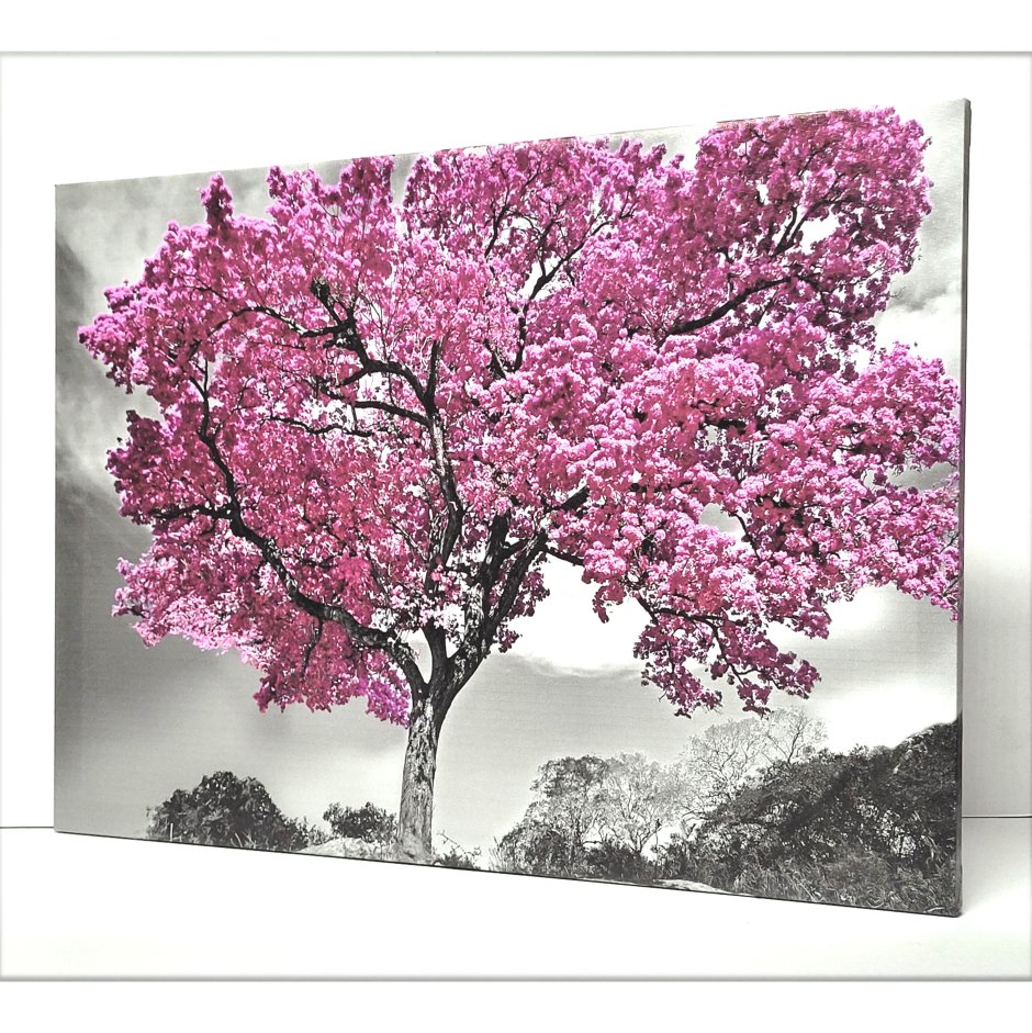 Картина розовое дерево