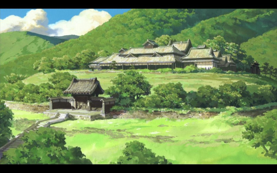 Японская деревня аниме