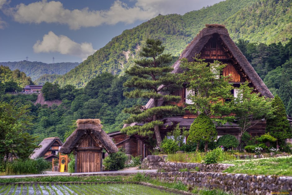 Японская деревня в горах