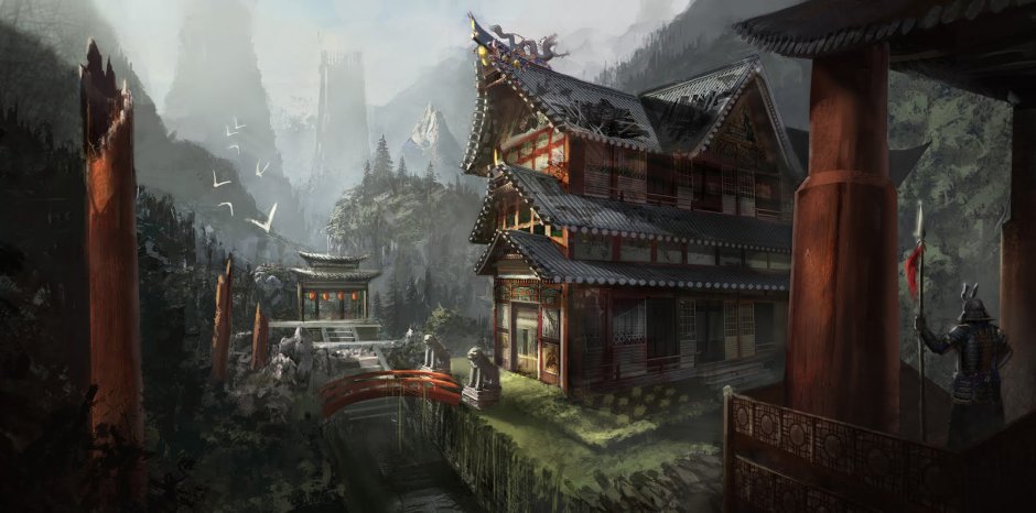 Концепт арт китайская деревня