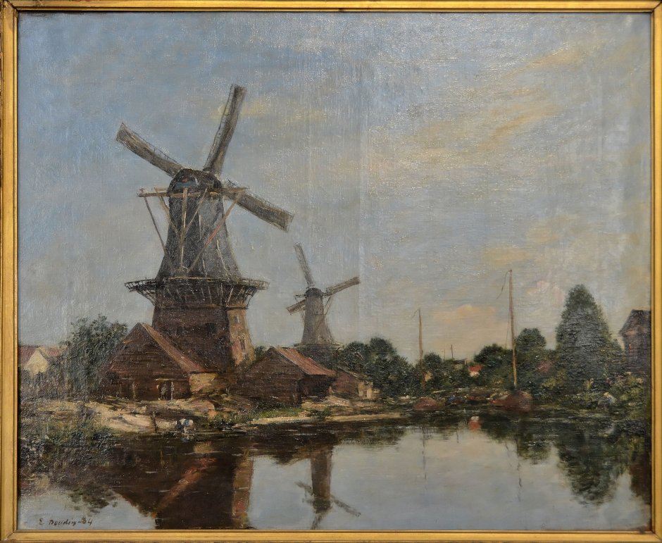 Фламандский пейзаж с мельницей 17 век живопись
