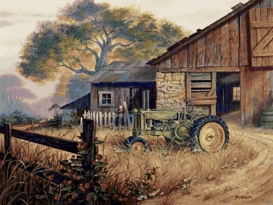 Art Country Farmhouse стиль живопись