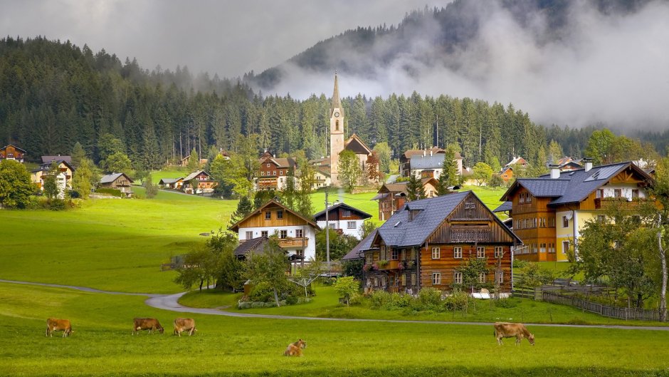 Австрийская Альпийская деревня