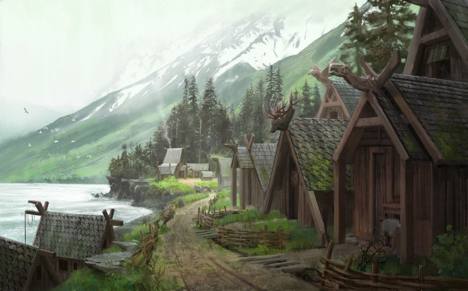 Деревня викингов ARTSTATION