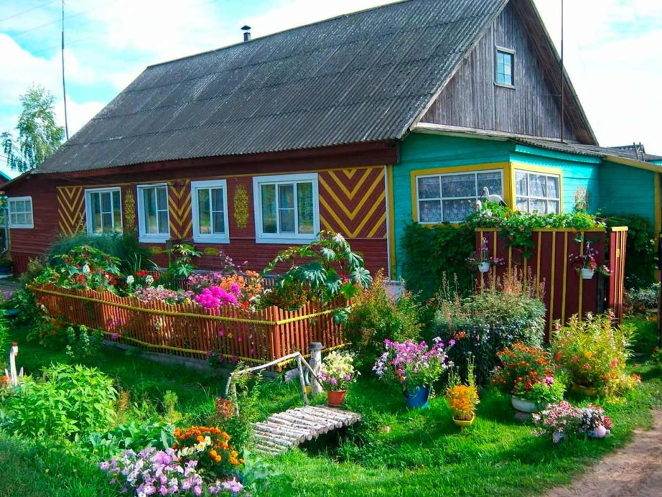 Деревня двор огород палисадник