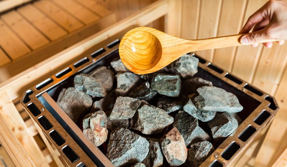 Печь с камнями для сауны
