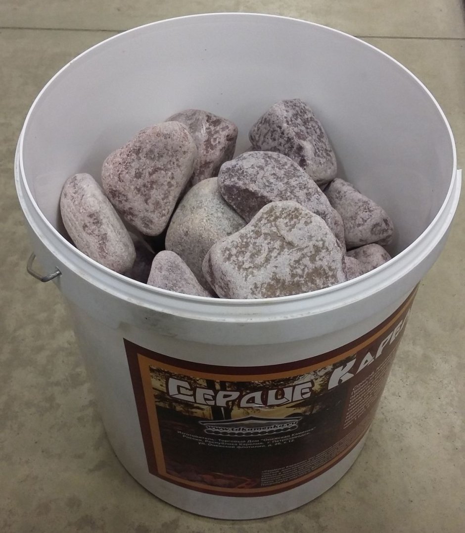Камни для сауны кварцит обвалованный 20 кг
