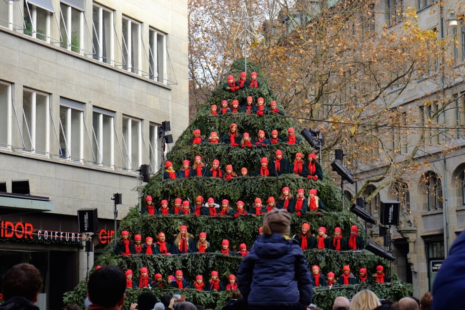 Новогодняя елка в Швейцарии