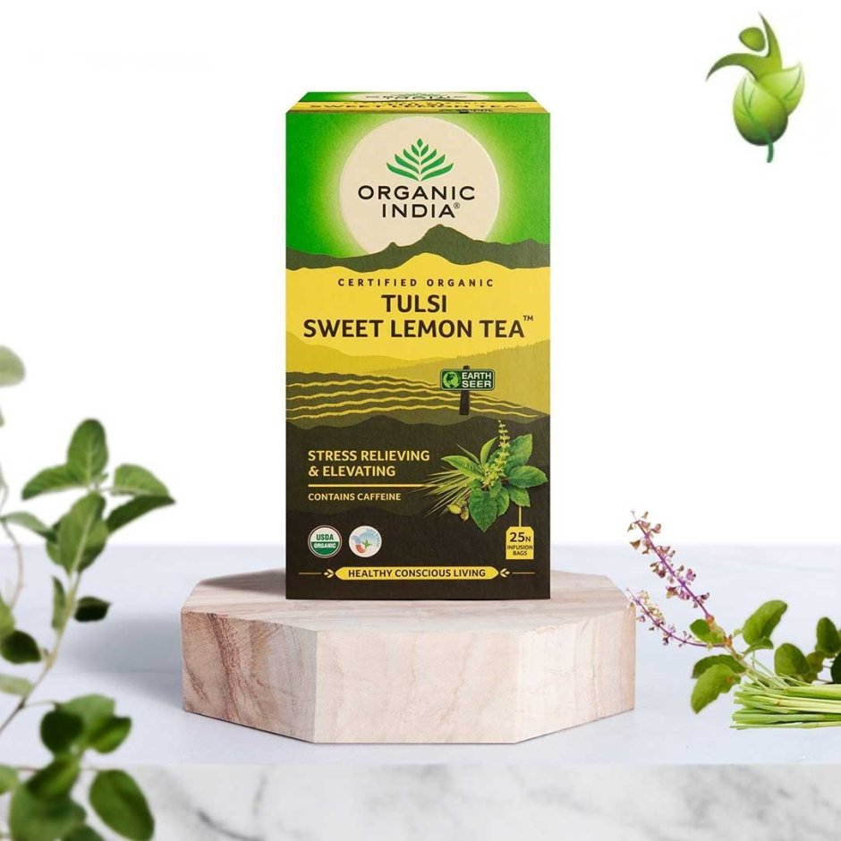 Organic India чай Тулси зеленый в пакетиках