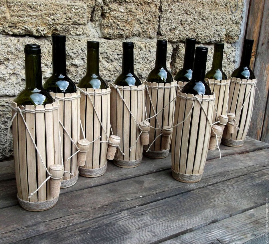 Декор бутылки вина