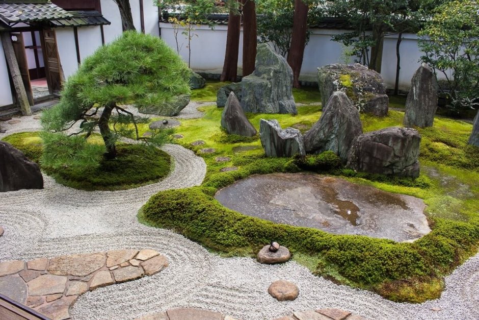 Каменный сад в японском саду