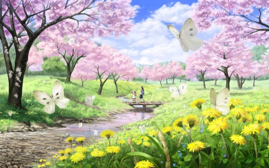 Цветущая Весна пейзаж