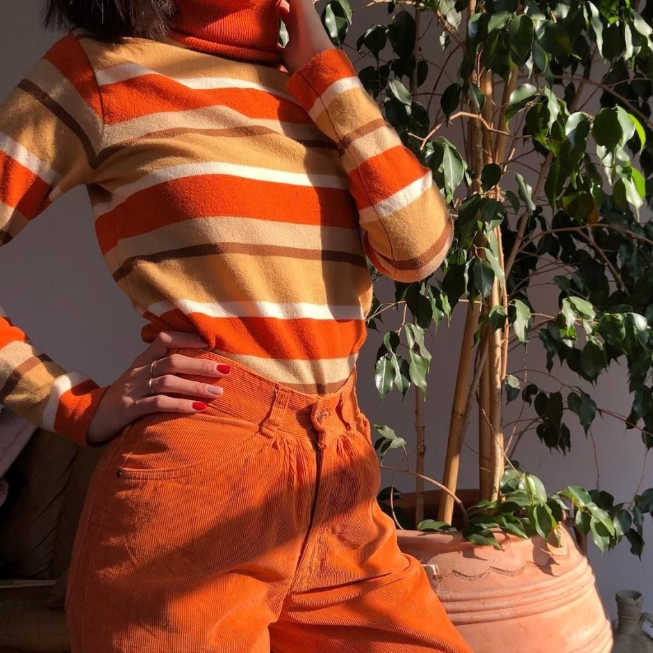Оранжевая одежда Эстетика