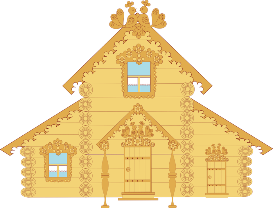 Деревянный домик на прозрачном фоне