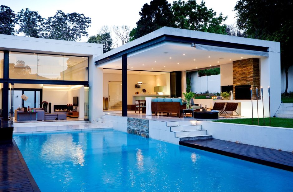 Красивые дома с бассейнами
