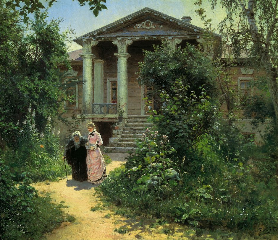 Василий Поленов картина Бабушкин сад