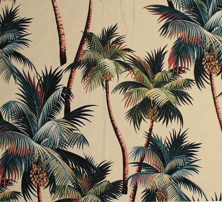 Ткань с пальмами