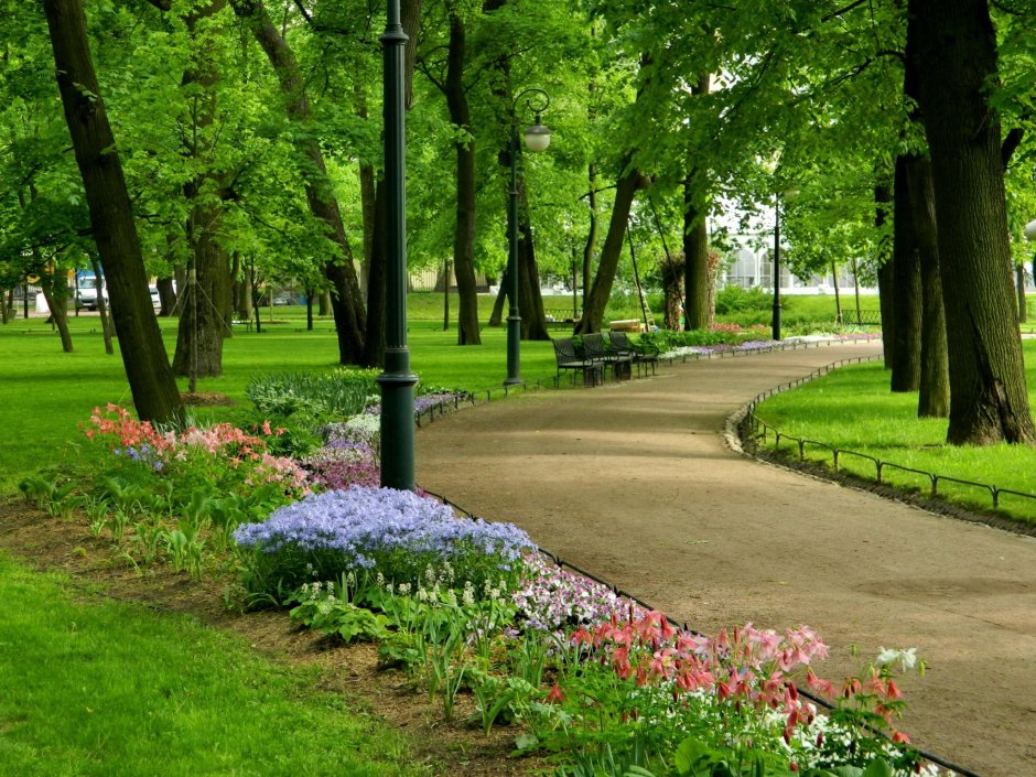 Михайловский сад Санкт-Петербург лето