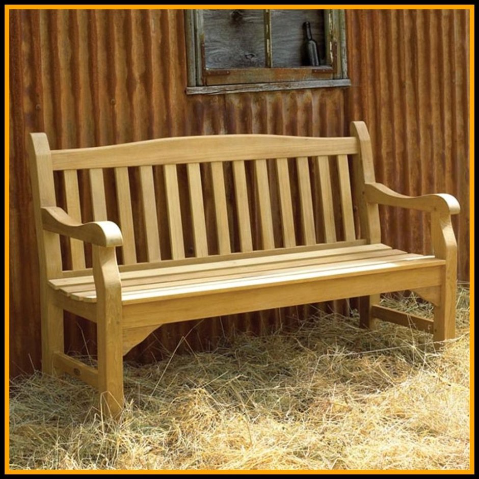 Wooden Bench American Porch