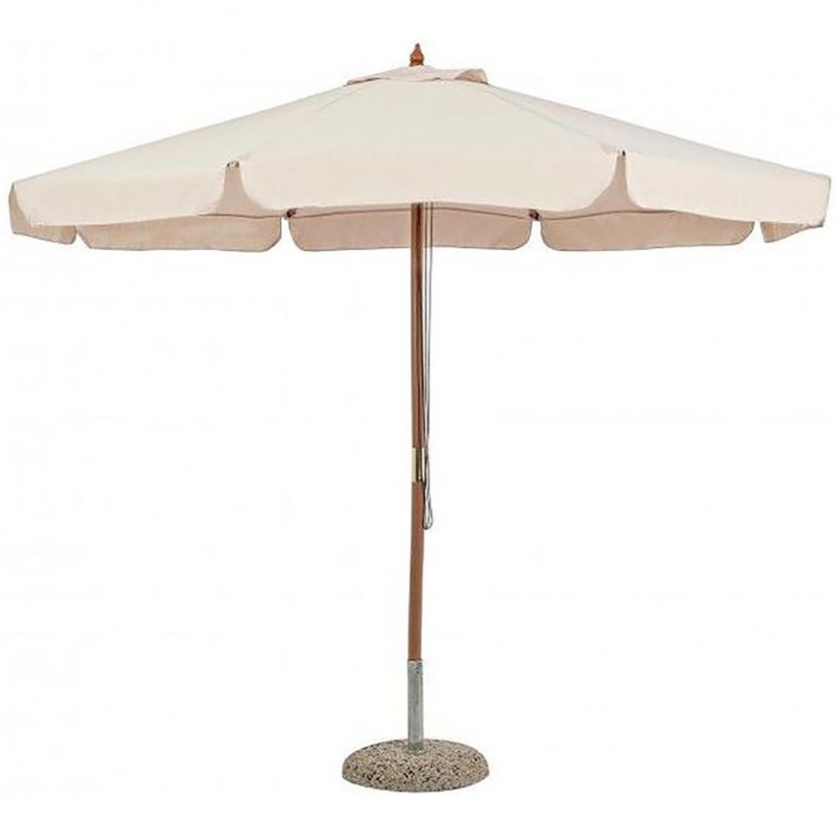 Деревянный бежевый зонт Римини