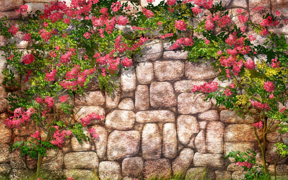 Каменная стена красивая